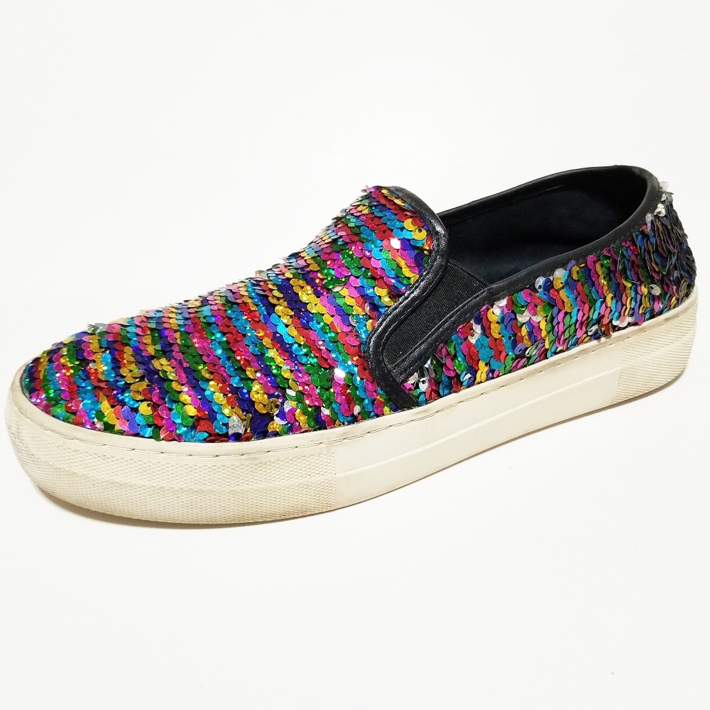 Steve Madden Gills Sequined Slip-On Sneake…